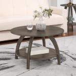 Aldrin Round Grey Wash Coffee Table