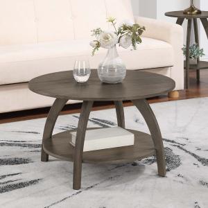 Aldrin Round Grey Wash Coffee Table