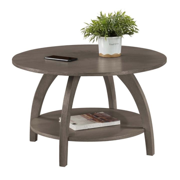 Aldrin Round Grey Wash Coffee Table