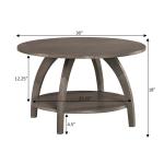 Aldrin Round Grey Wash Coffee Table
