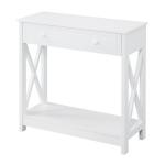 Oxford White X-Panel Console Table