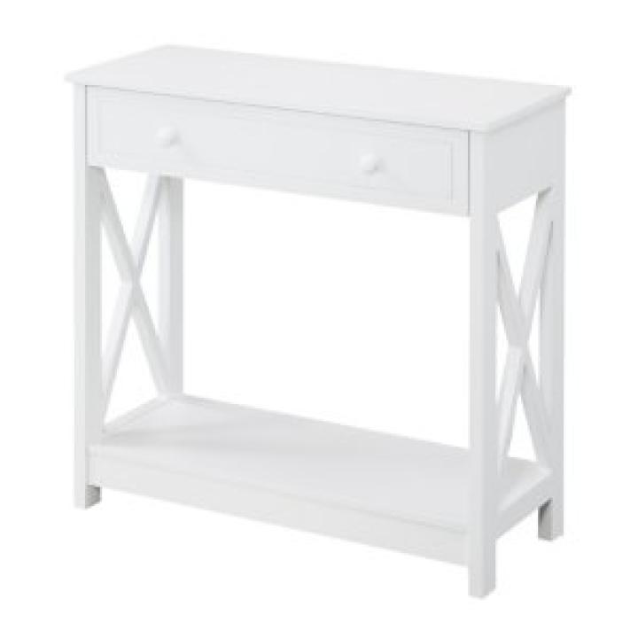 Oxford White X-Panel Console Table