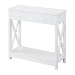 Oxford White X-Panel Console Table