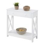 Oxford White X-Panel Console Table