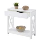 Oxford White X-Panel Console Table