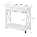 Oxford White X-Panel Console Table