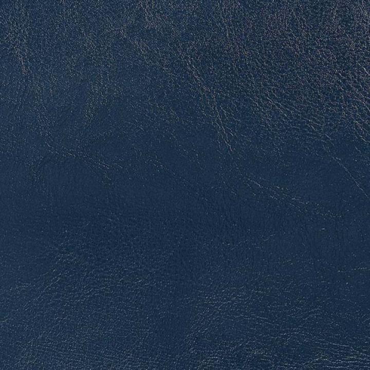 Navy Faux Leather Jessy Storage Ottoman