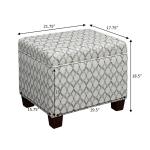 White & Gray Madison Storage Ottoman