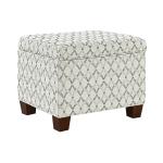 White & Gray Madison Storage Ottoman