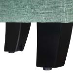 Teal Upholstered Eliza Round Storage Ottoman