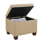 Beige Madison Storage Ottoman
