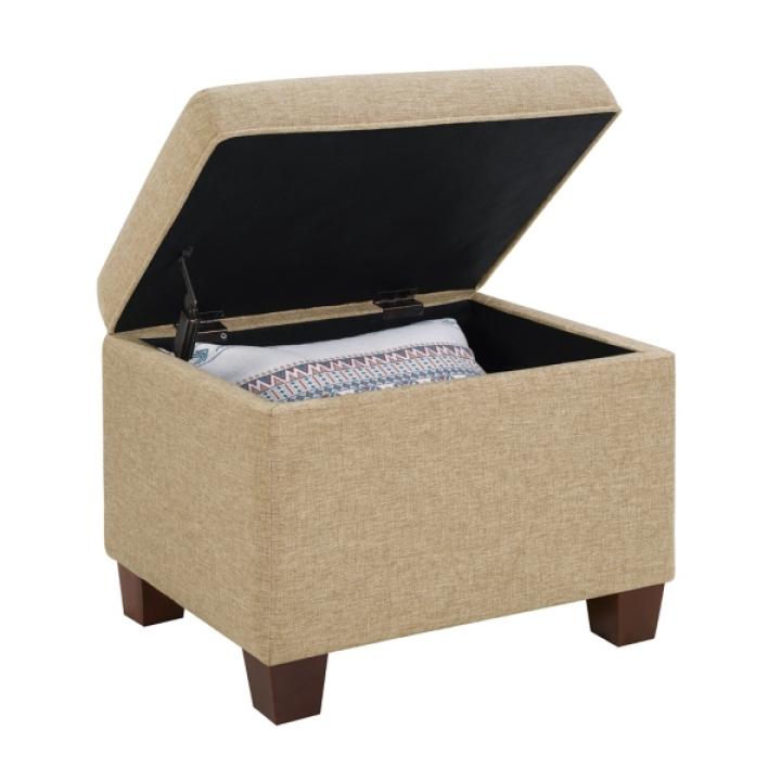 Beige Madison Storage Ottoman