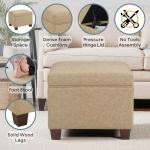 Beige Madison Storage Ottoman