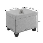 Beige Madison Storage Ottoman