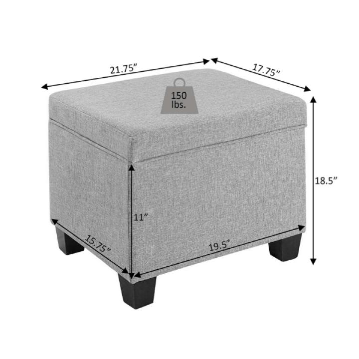 Beige Madison Storage Ottoman