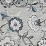 Gray Floral Madison Storage Ottoman