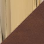 Brown Faux Leather & Gold Marshall Office Chair