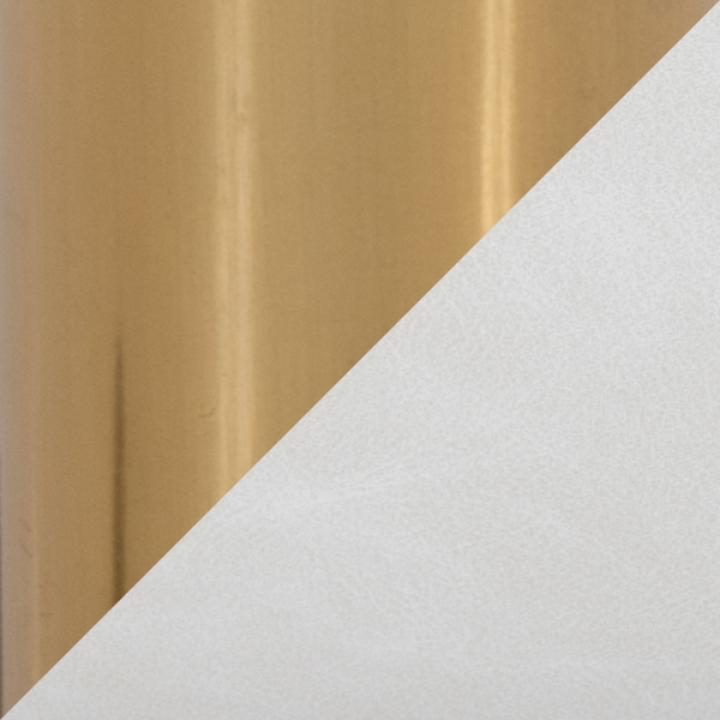 Cream Faux Leather & Gold Marshall Office Chair