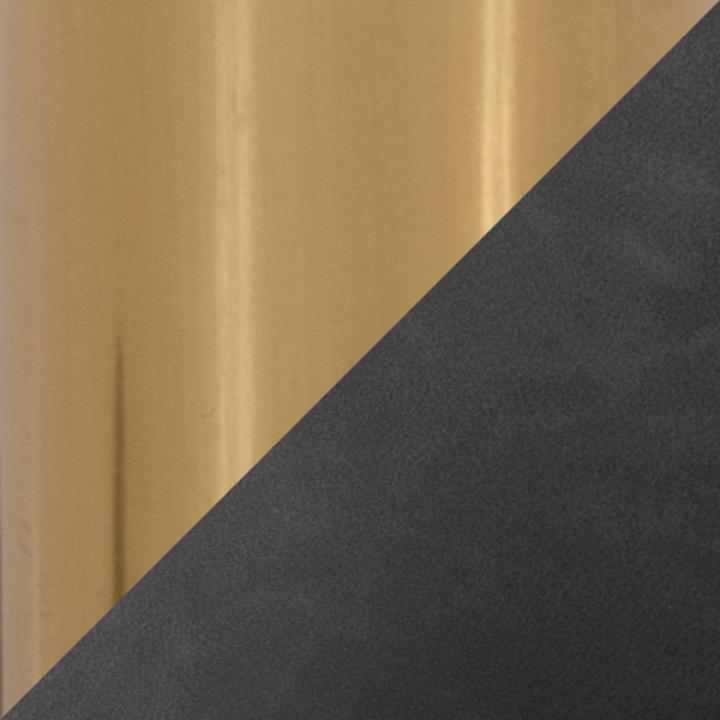 Gray Faux Leather & Gold Marshall Office Chair