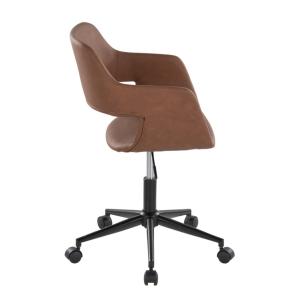 Brown Faux Leather & Black Marshall Office Chair