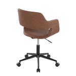Brown Faux Leather & Black Marshall Office Chair