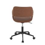 Brown Faux Leather & Black Marshall Office Chair