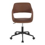 Brown Faux Leather & Black Marshall Office Chair