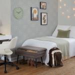 Cream Faux Leather & Black Marshall Office Chair