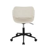 Cream Faux Leather & Black Marshall Office Chair
