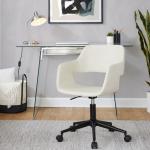 Cream Faux Leather & Black Marshall Office Chair