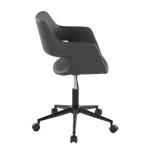 Gray Faux Leather & Black Marshall Office Chair