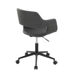 Gray Faux Leather & Black Marshall Office Chair