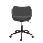 Gray Faux Leather & Black Marshall Office Chair