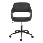 Gray Faux Leather & Black Marshall Office Chair