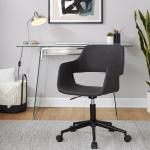 Gray Faux Leather & Black Marshall Office Chair