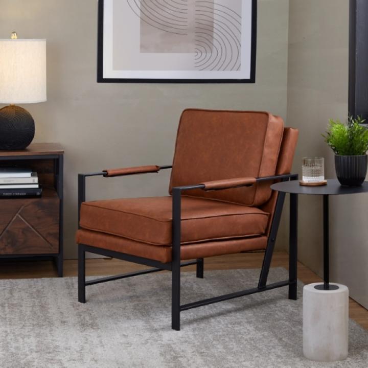 Black Metal & Concrete Janis Cocktail Table