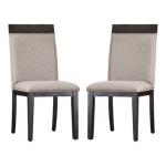Gray Upholstered Erin Dining Chairs, Set of 2