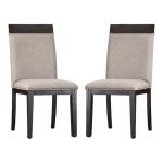 Gray Upholstered Erin Dining Chairs, Set of 2