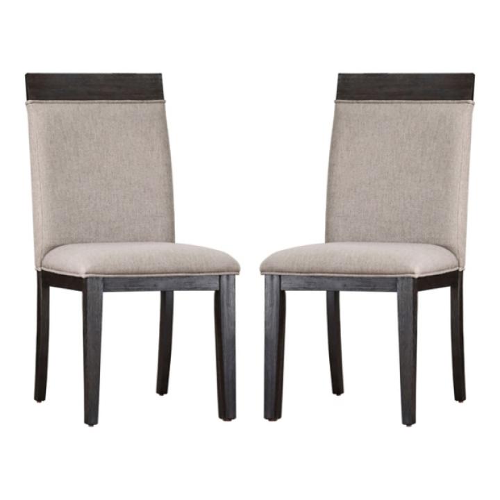 Gray Upholstered Erin Dining Chairs, Set of 2