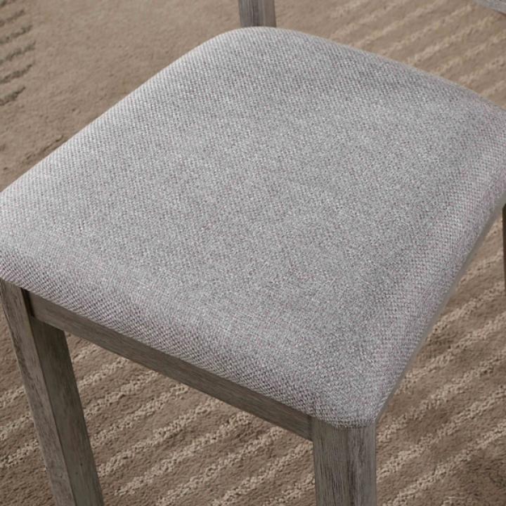 Gray Upholstered Lucas Dining Chairs, Set of 2