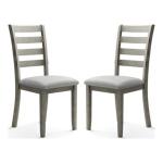 Gray Upholstered Lucas Dining Chairs, Set of 2