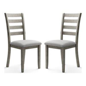 Gray Upholstered Lucas Dining Chairs, Set of 2