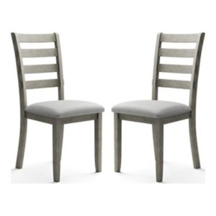 Gray Upholstered Lucas Dining Chairs, Set of 2