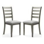 Gray Upholstered Lucas Dining Chairs, Set of 2