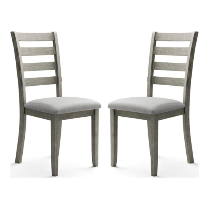 Gray Upholstered Lucas Dining Chairs, Set of 2