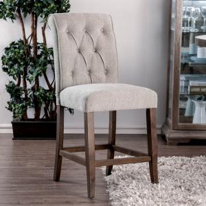 Beige Tufted Landon Counter Stools, Set of 2