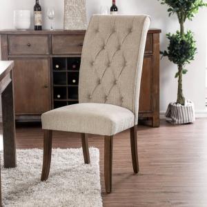 Beige Tufted Landon Dining Chairs, Set of 2