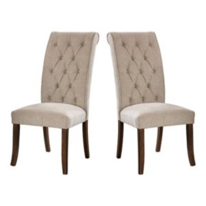 Beige Tufted Landon Dining Chairs, Set of 2