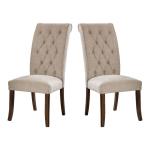 Beige Tufted Landon Dining Chairs, Set of 2