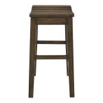 Dark Oak Wood Whitcombe Counter Stools, Set of 2